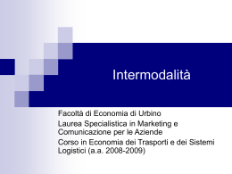 Intermodalità - Università di Urbino