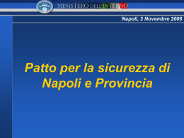Patto per la sicurezza di Napoli e Provincia (03.11.2006)