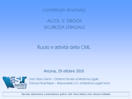 Numero totale di accertamenti per alcol