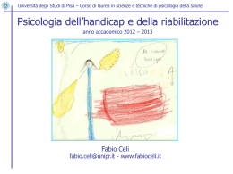 Psicologia dell`handicap Ritardo mentale