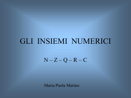 Gli Insiemi Numerici (M.P. Marino)