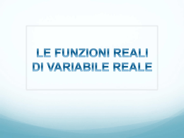 le funzioni reali di variabile reale