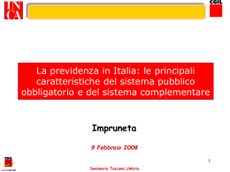 Il quadro d`insieme previdenza complementare