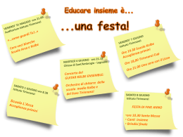 Educare insieme è....una festa!