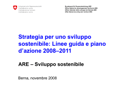 Strategia per uno sviluppo sostenibile 2008-2011