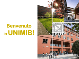 Benvenuti all` UNIMIB!