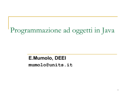 Introduzione alla programmazione in Java