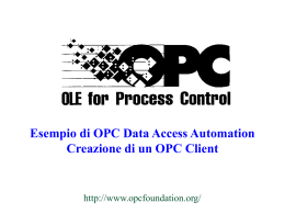 Esempio di OPC Client Basato su DCOM in VisualBasic