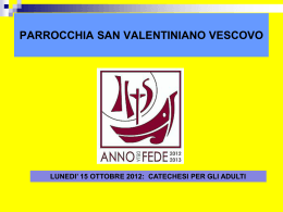IL CREDO SYMBOLUM - Parrocchia San Valentiniano Vescovo