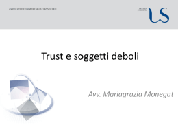 Trust e soggetti deboli