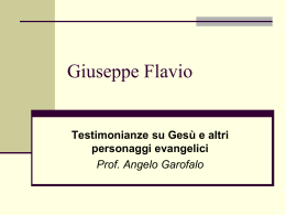 Testimonianze flaviane su Ges&ugrave; e altri - Arcidiocesi di Bari