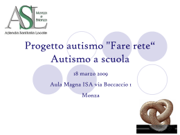 Slide 18 marzo USP - Scuola snodo Handicap Cornate d`Adda