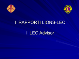 IL PRESIDENTE DI LEO CLUB - Ordine Architetti di Padova
