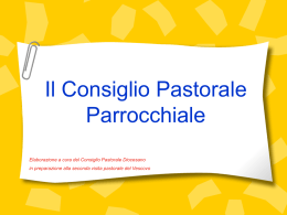 Il Consiglio Pastorale Parrocchiale