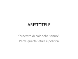 Aristotele - "Maestro di color che sanno", parte quarta