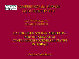 dai progetti individualizzati ai centri diurni integrati