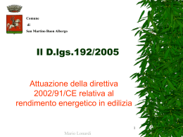 Il D.lgs.192/2005 - Ordine degli Architetti della Provincia di Verona