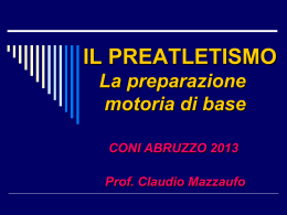 la preparazione motoria di base