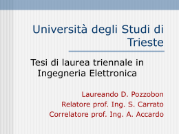 Ricerca soluzione - Università degli Studi di Trieste