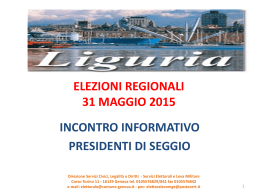 incontro informativo presidenti 2015 - Genova