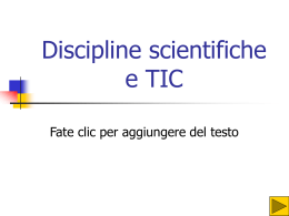 Discipline e TIC - Laboratorio di Elettronica