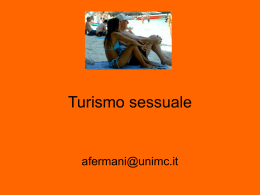 Turismo sessuale - alfabetico dei docenti 2009