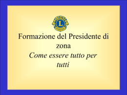 Training per il Delegato di Zona