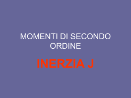 MOMENTI DI SECONDO ORDINE