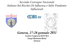 Secondo Convegno Nazionale Italiano Sul Rischio Di Influenza E