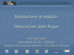 Depurazione delle acque - Pavan 1