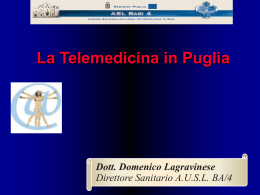 *La Telemedicina in Puglia secondo l`ISBEM e l`IFC