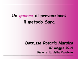 seminario 7 maggio - Dipartimento di Scienze Politiche e Sociali