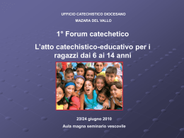 le fonti della catechesi - Diocesi di Mazara del Vallo