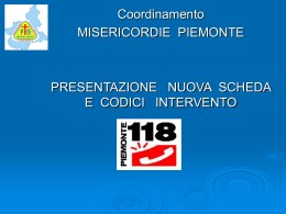 Il N°SCHEDA - CONFRATERNITA MISERICORDIA di COLLEGNO