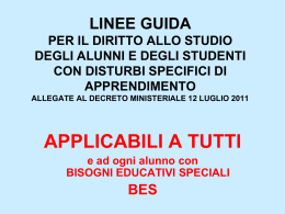 LINEE GUIDA SUI DSA x corso