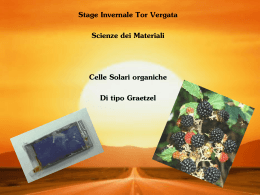 Funzionamento Celle Solari - Liceo Scientifico Statale Vito Volterra
