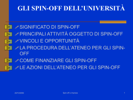 Definizione Spin-off - Università degli Studi della Tuscia