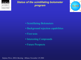 Scintillating bolometrs- Idea-