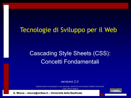 Concetti Fondamentali () - Corso di Laurea in Informatica