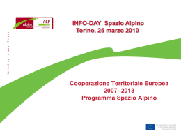 2013 Programma Spazio Alpino