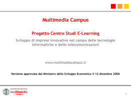 Presentazione del Centro Studi E-Learning