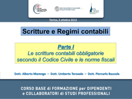 TENUTA e CONSERVAZIONE delle SCRITTURE CONTABILI
