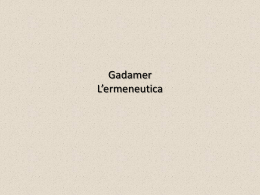 L`ermeneutica di Gadamer