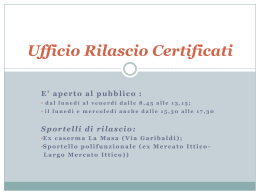 tutte le informazioni - Comune di Termini Imerese