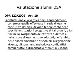 Valutazione alunni DSA