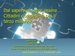 Dal sapere al saper essere…
