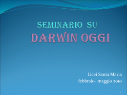Seminario su Darwin oggi