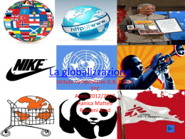 La globalizzazione di Ranica M., Rossoni B