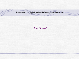 Java1 - Universit&agrave; degli Studi di Roma Tor Vergata