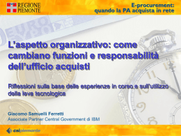 L`aspetto organizzativo